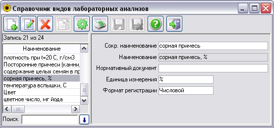 Справочник видов лабораторных анализов